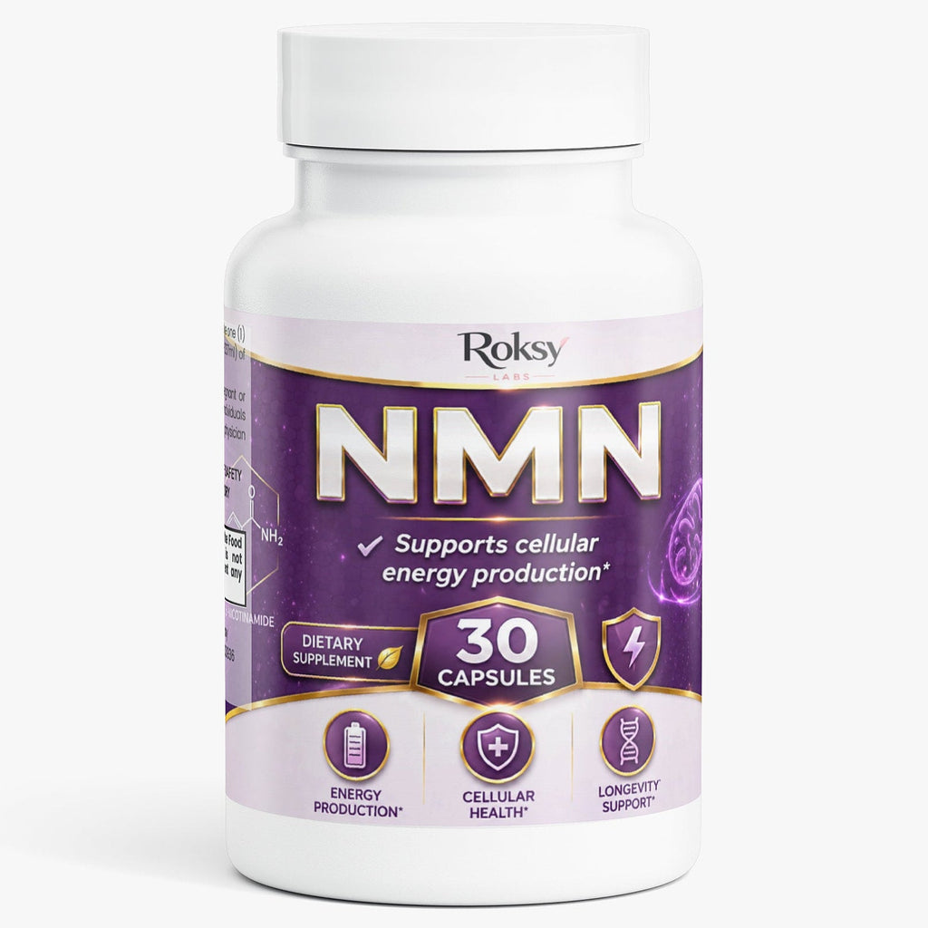 NMN Supplement for Energy Production & Cellular Health 500mg – Boost NAD+ (Longevity & Healthy Aging) 30 Caps